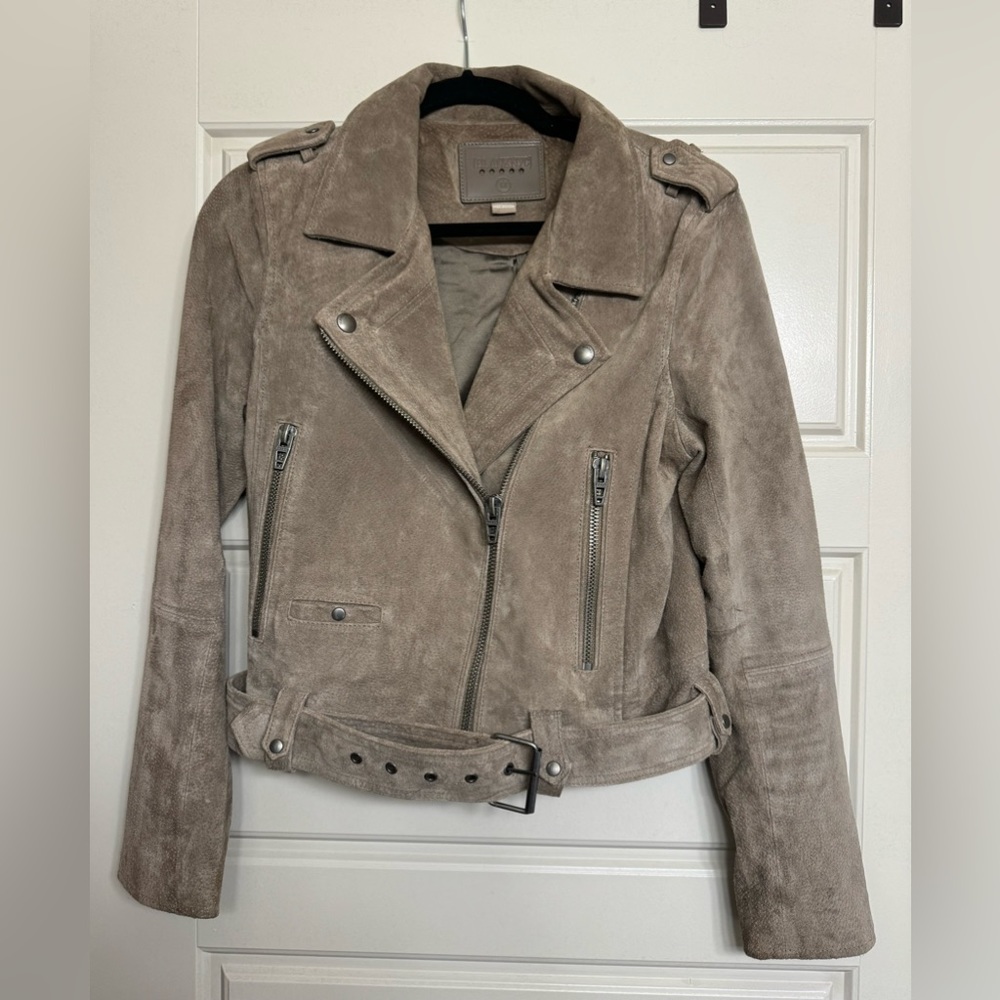 Tan Suede Moto Jacket